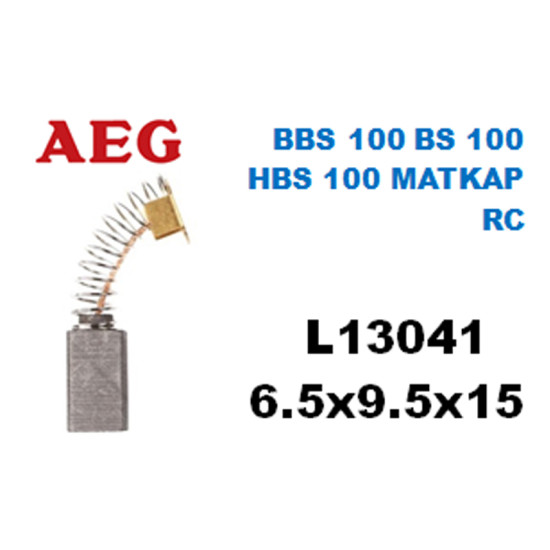 L13041 AEG Zımpara BBS100,HBS100 MILWAUKEE MATKAP PB10C,PH11C