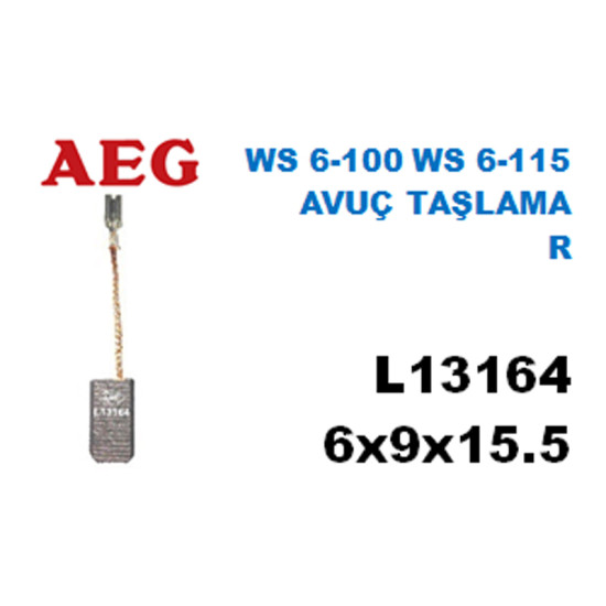 L13164 AEG AVUÇ TAŞLAMA WS 6-100, WS 6-110, WS 6-115, WS 6-125