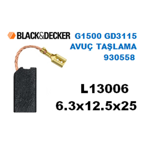 L13006 BLACK & DECKER TAŞLAMA DN 17-20 GD 3115 HD 3230