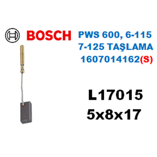 L17015 BOSCH 2607014162 TAŞLAMA PWS 600 PWS 7-125 PWS 6-115 (SİGORTALI)