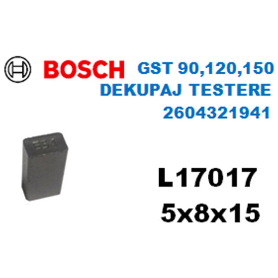 L17017 BOSCH 2604321941 DEKUPAJ TESTERE GST 600 E, GST 135, GST 120 