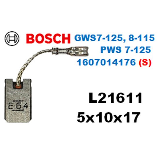 L21611 BOSCH GWS7-115,10-125,GKS160 METABO W7-115,8-115, HILTI AG E64 (SİGORTALI)